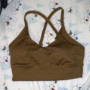 New Aerie Hugged Ribbed Padded Sportsbra